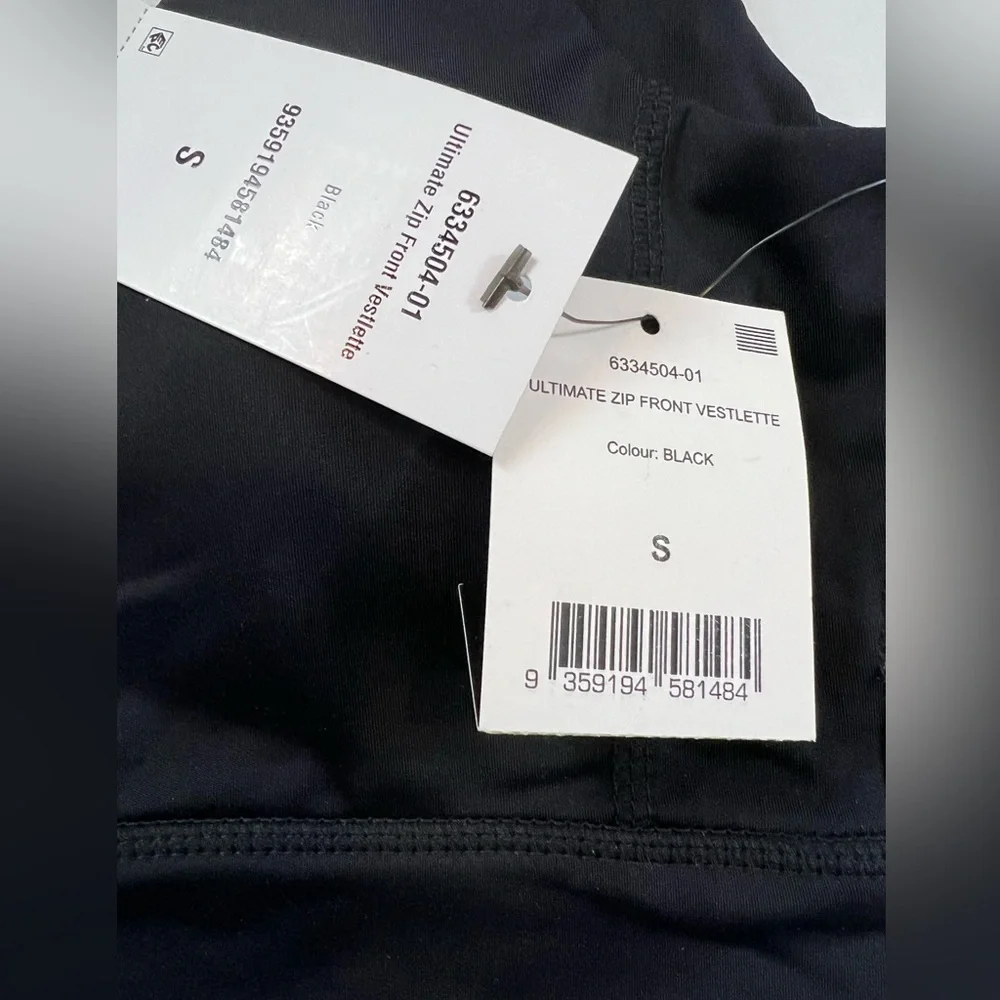 NWT Cotton On Body Ultimate Front Zip Vestlette Black Sports Bra - Picture 7 of 10